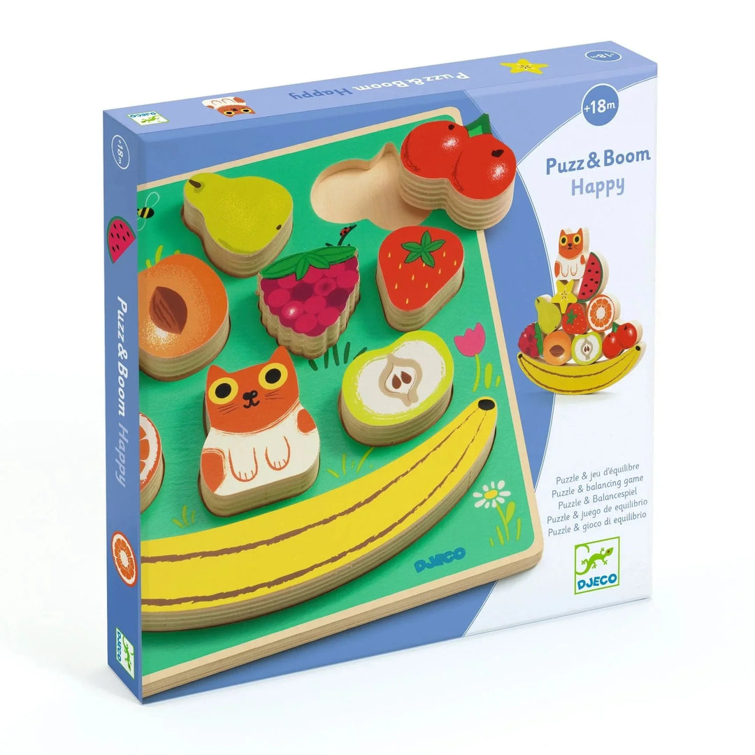NEW Puzz & Boom Happy Wooden Puzzle