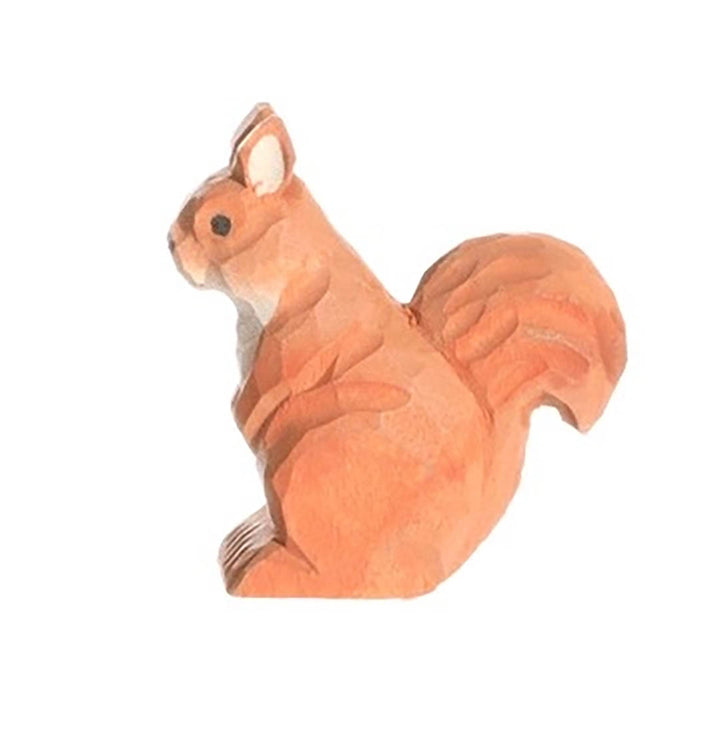 NEW Wooden Red Squirrel Animal Toy