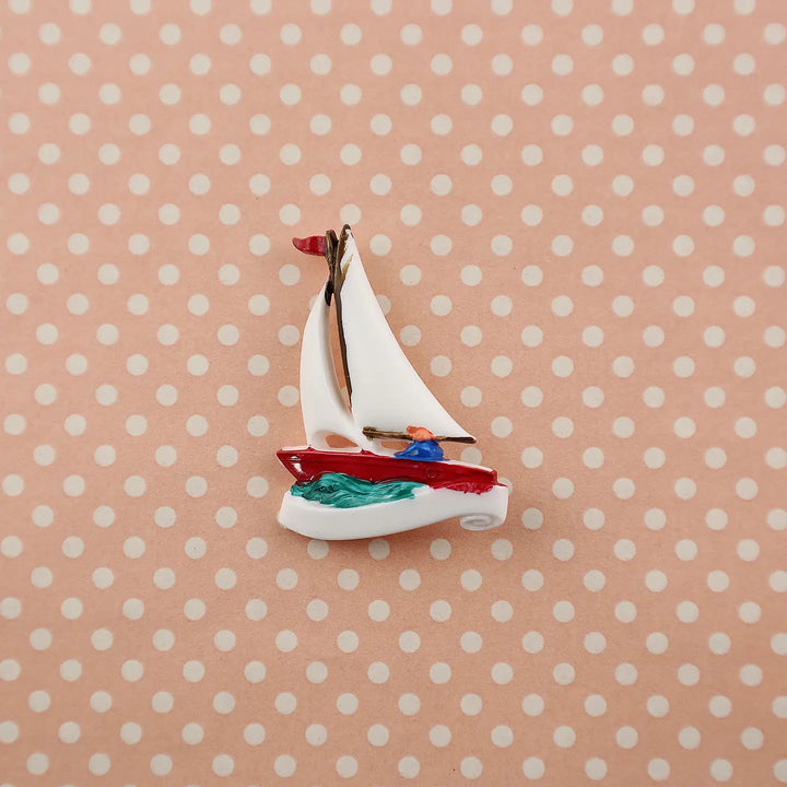Retro Sailboat Pin