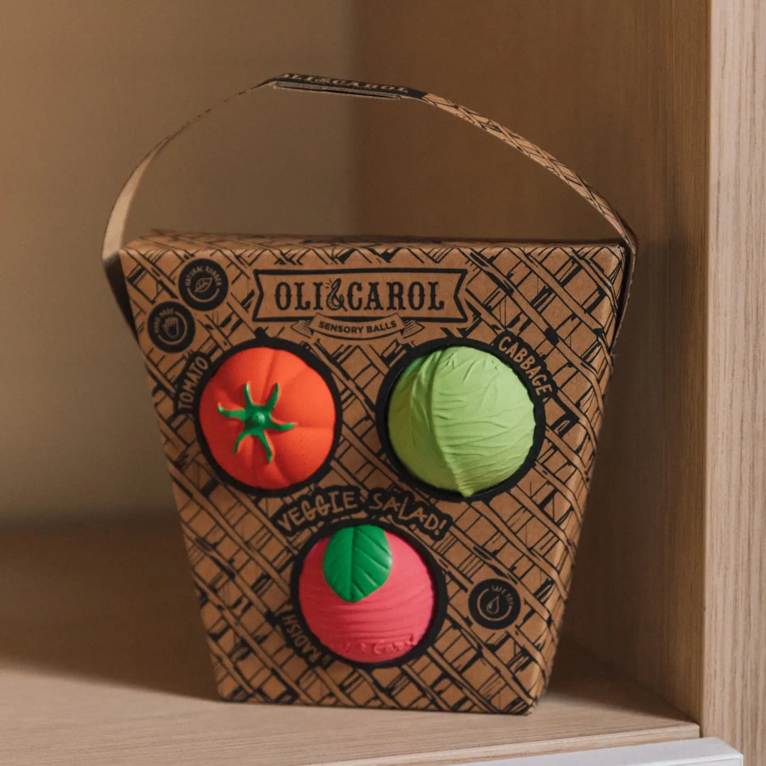NEW Veggie Salad Baby Sensory Balls Set