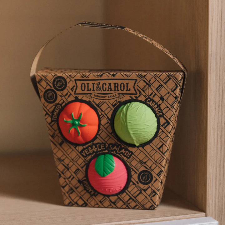 NEW Veggie Salad Baby Sensory Balls Set