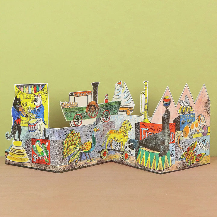 Tin Toys, Cats To Dog Die-Cut Card