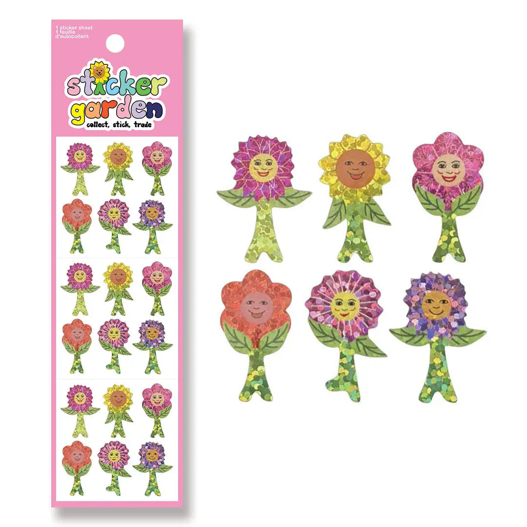 Sparkle Flower Power Stickers