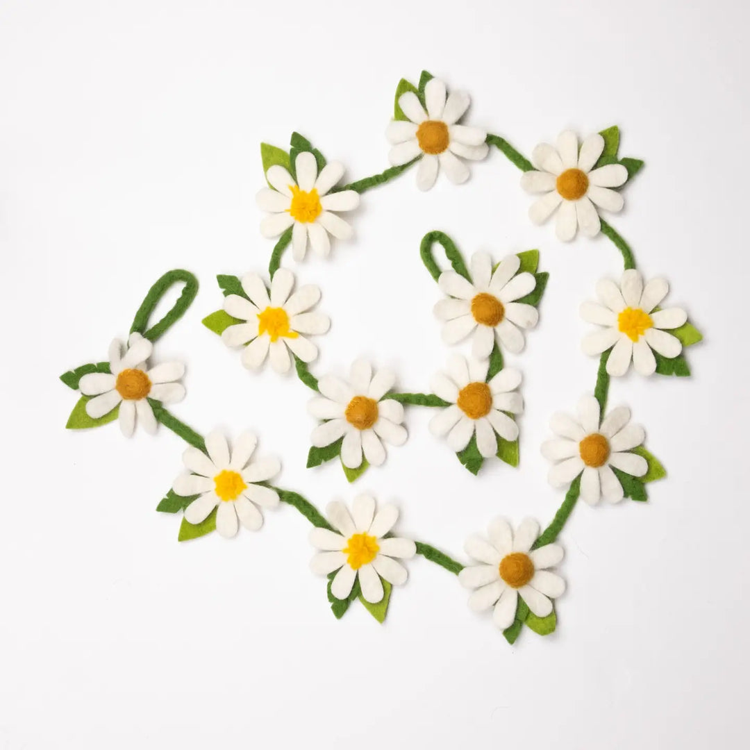 NEW Felt Daisy Garland - 54 Inches Long