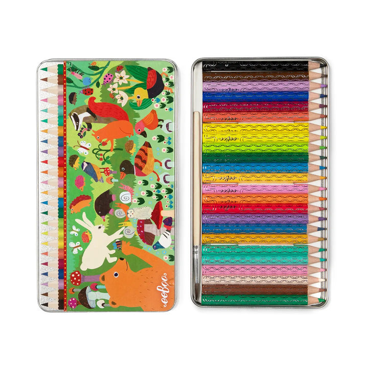 Woodland 24 Mini Watercolor Pencils Tin