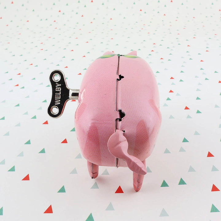 NEW Retro Tin Toy Polly Pig - Blue Ribbon