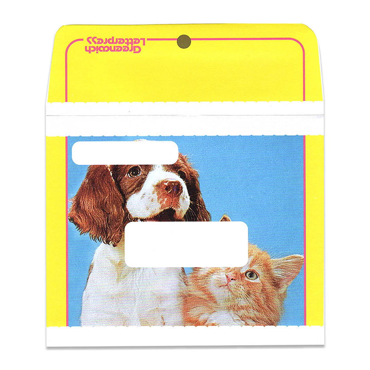 NEW Dog & Cat Stationery – Vintage Envelope + Insert Card Set