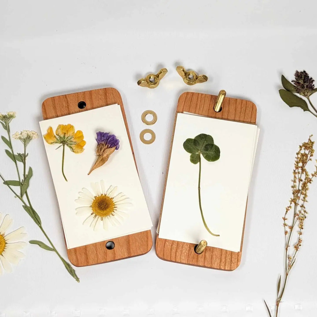Wooden Pocket Sized Flower Press- Mushroom