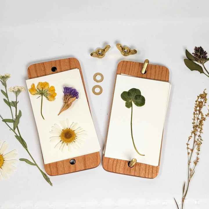 Wooden Pocket Sized Flower Press- Mushroom