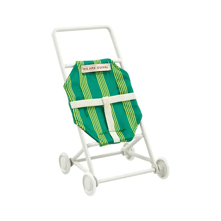Gommu Pocket Striped Stroller - Miniature Doll Stroller