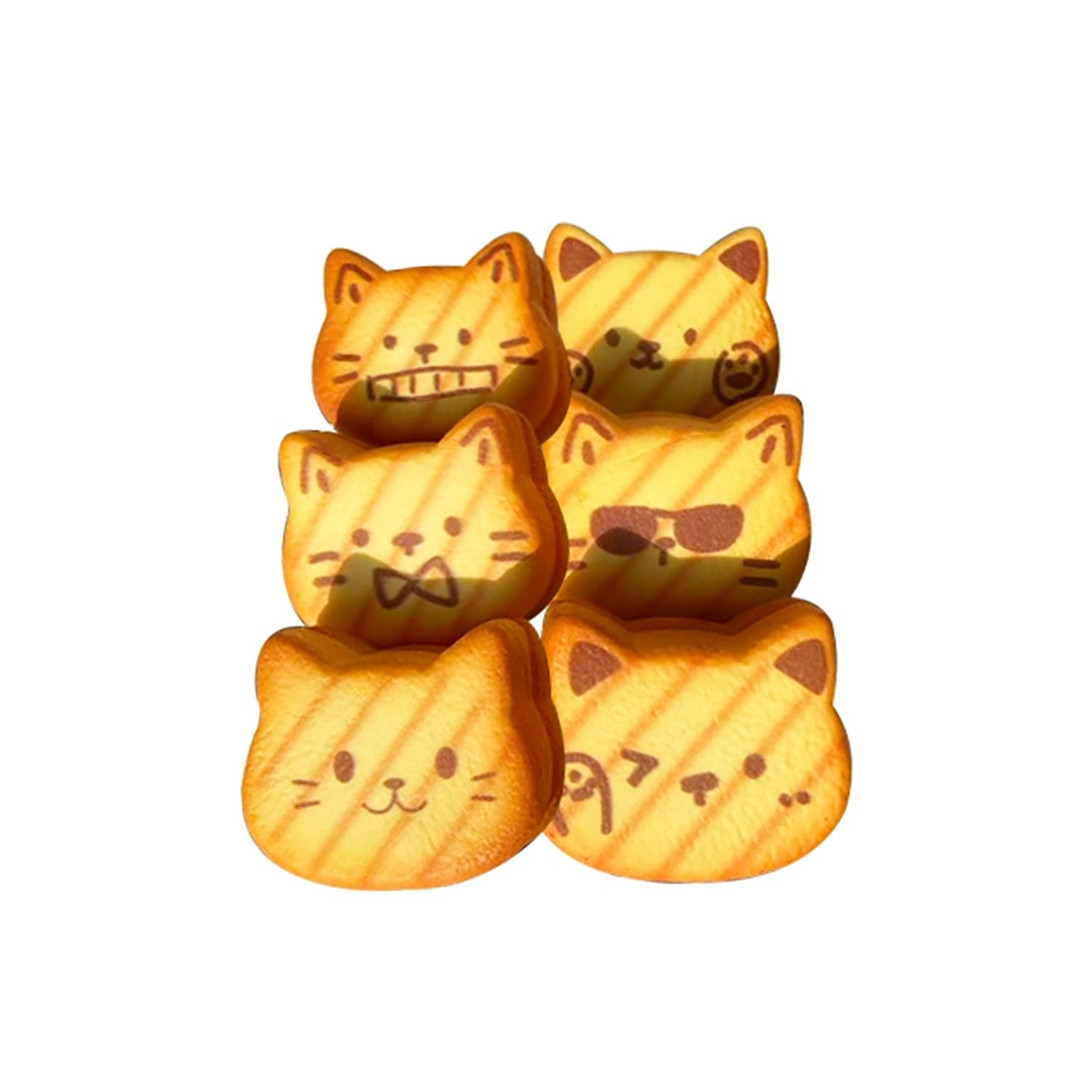 Cat Face Toast Bread Squishy Toy