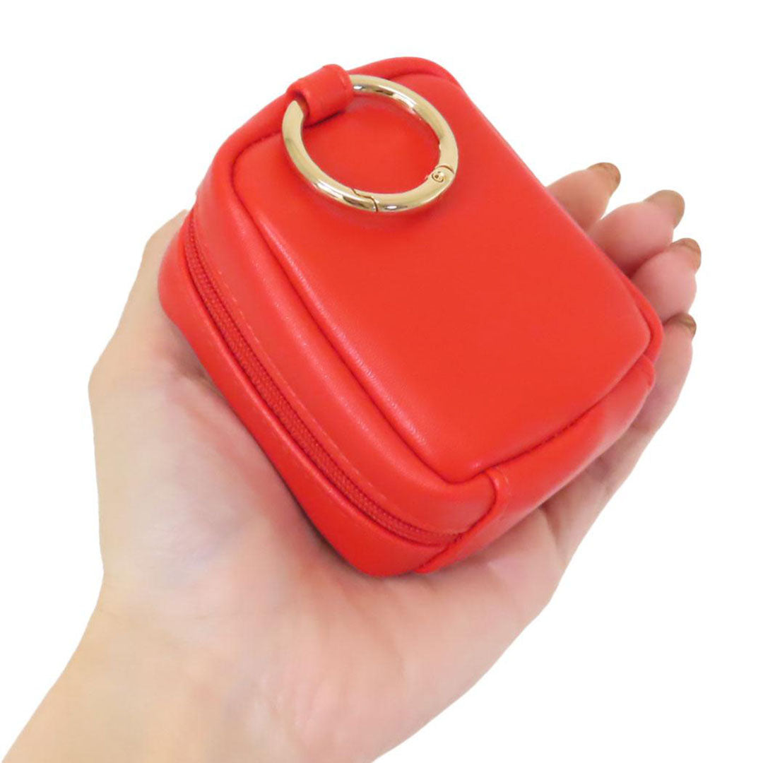 NEW Swimmer Kawaii Zip Pouch w/Metal Clip - Lamb Red
