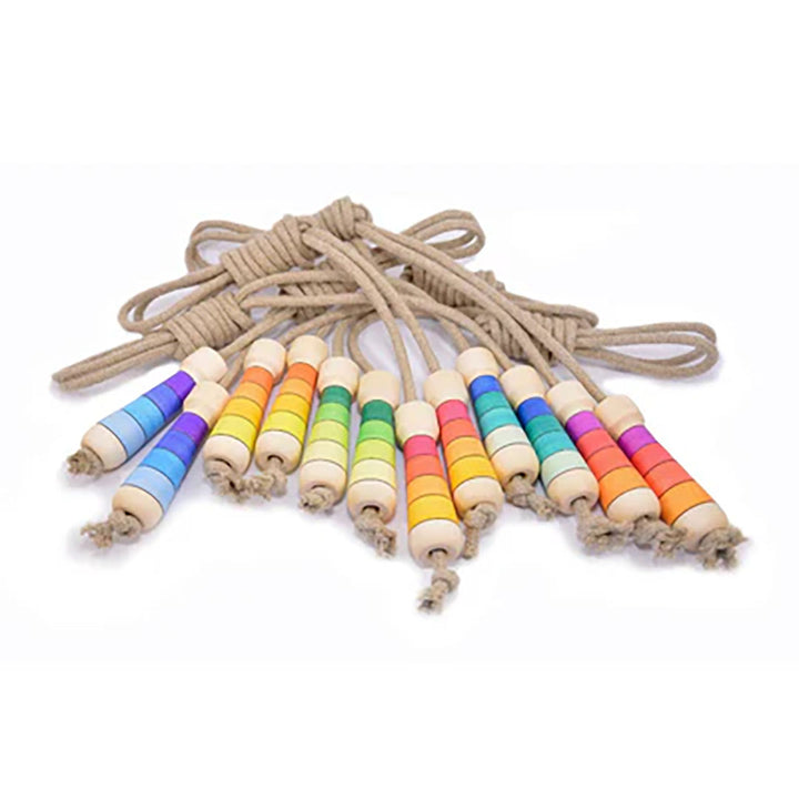Wooden Natural Jump Rope- Various Colors and Rope Colors!
