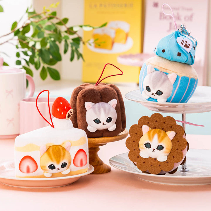 Limited! Mofusand Plush Keychain 12cm – Dessert Cats