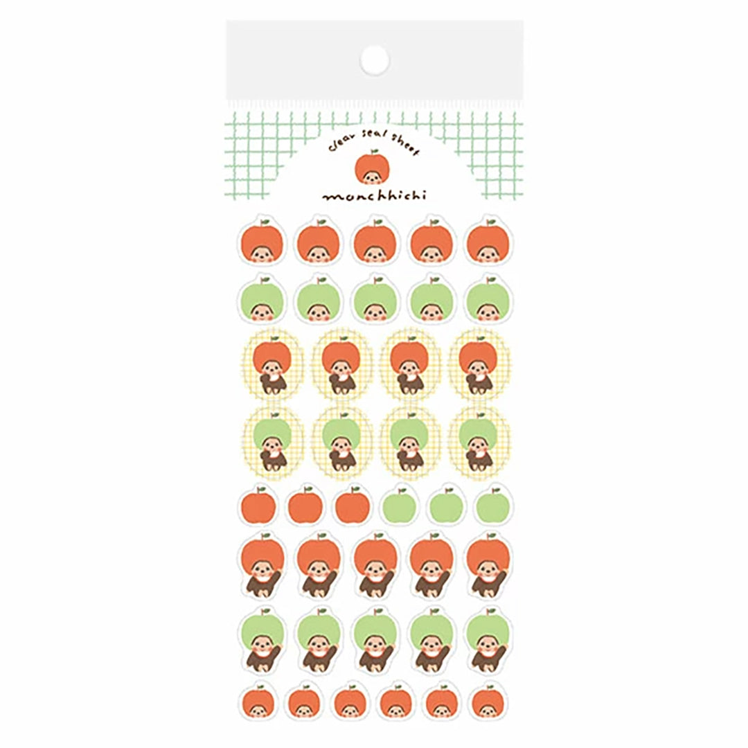 Monchhichi Clear Sticker Sheet - Apple