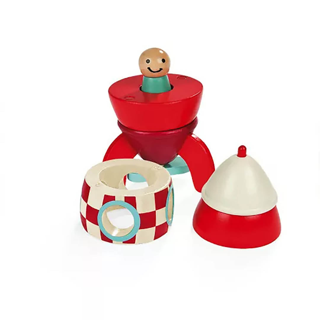 Small Magnetic Wooden Rocket