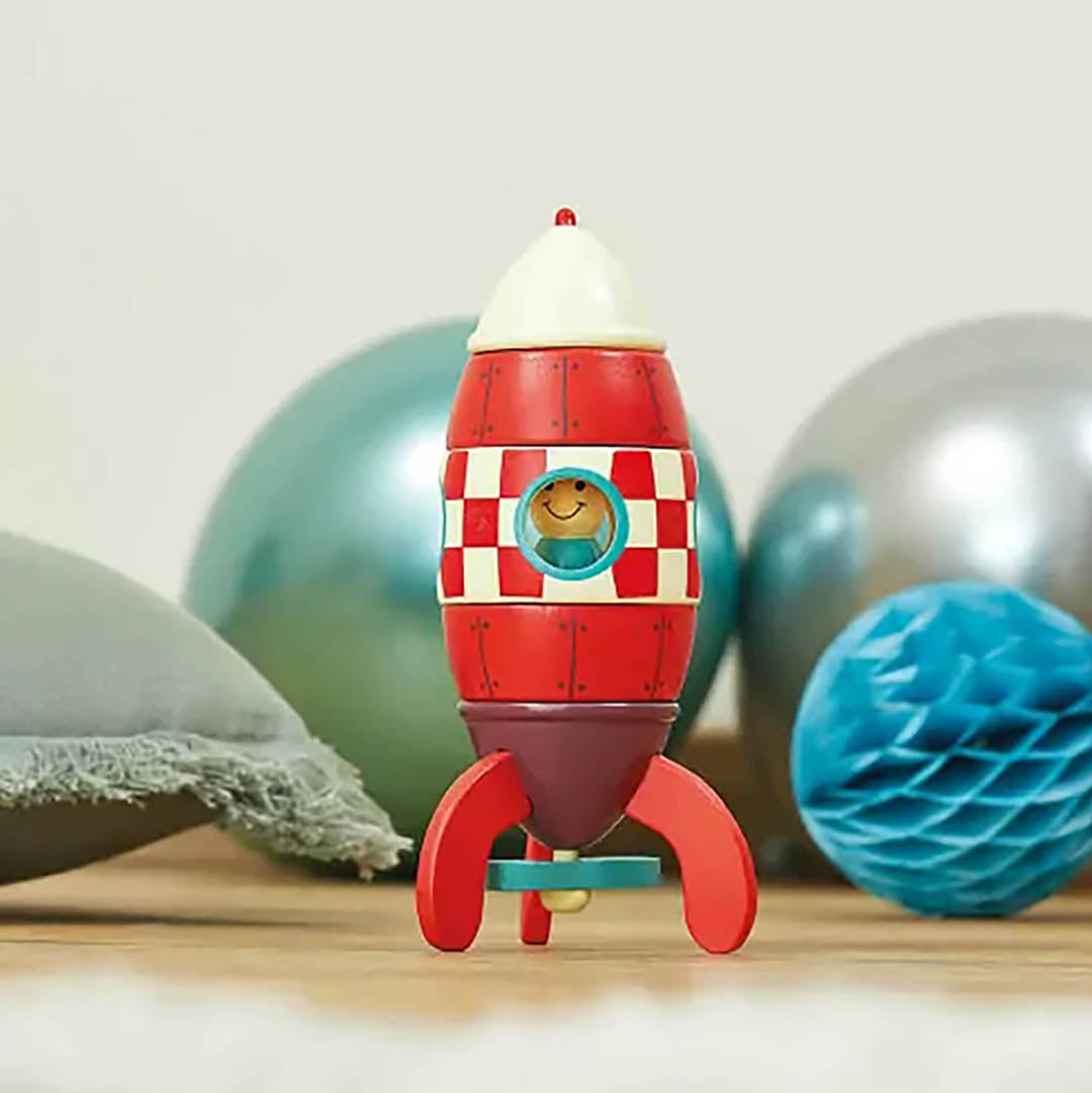 Small Magnetic Wooden Rocket