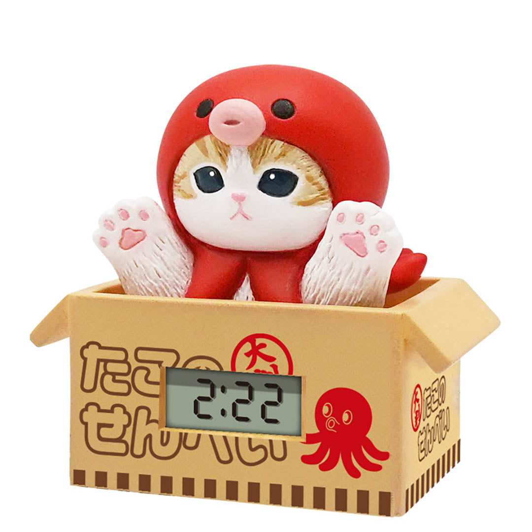 Japanese Blind Capsule: Mofusand Marine Creatures Digital Clock in Brown Box
