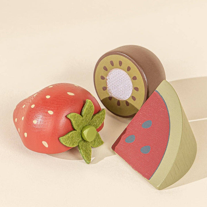 NEW Wooden Fruits Playset