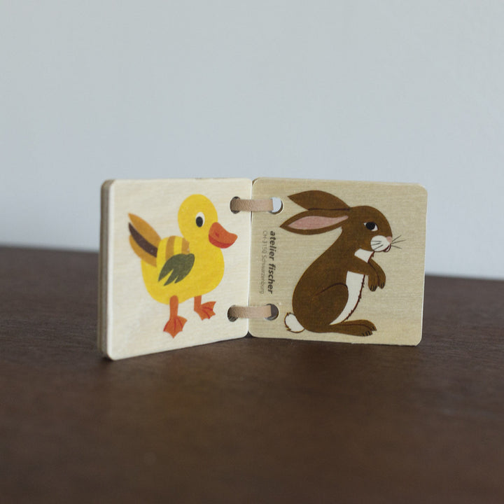 Mini Wooden Book - Animals Natura