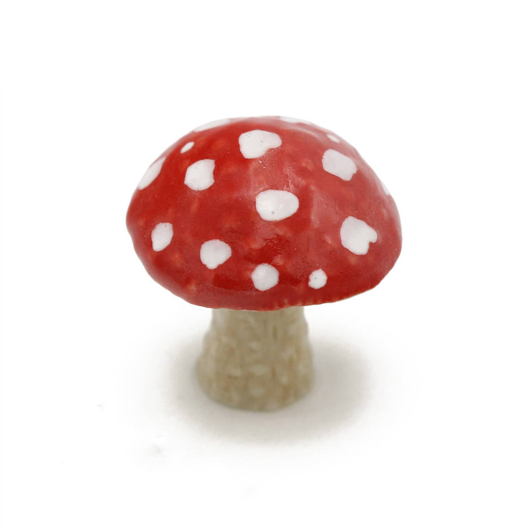 Porcelain Miniature Treasure Figurine- Toadstool Mushroom