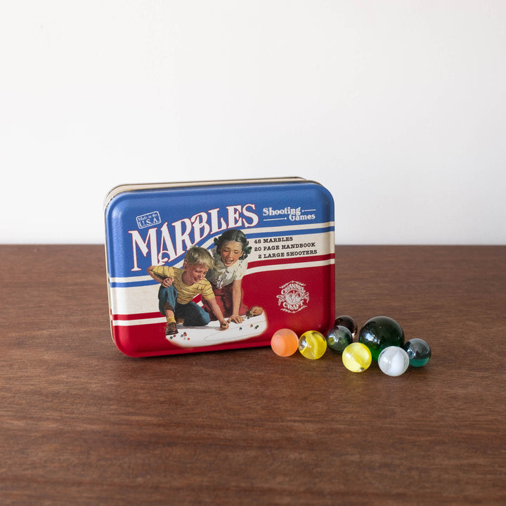 Nostalgic Marble Set in Classic Tin