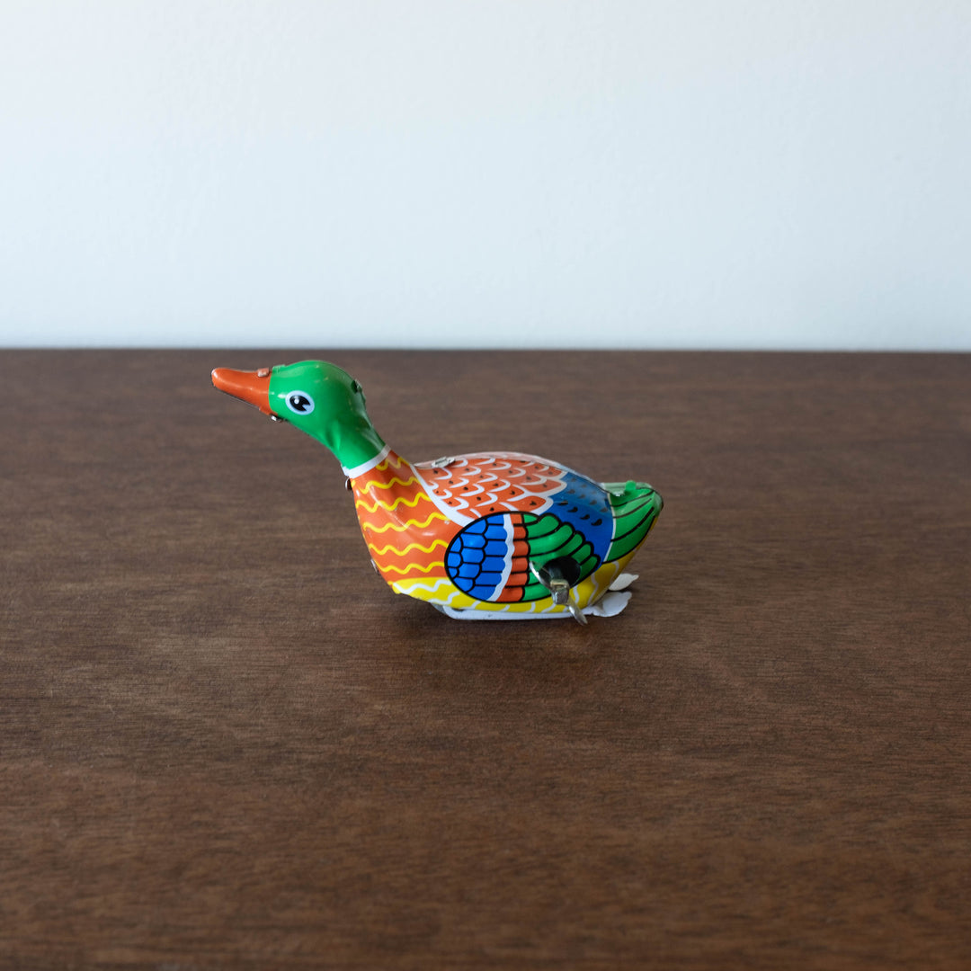 Retro Tin Mallard Duck Toy
