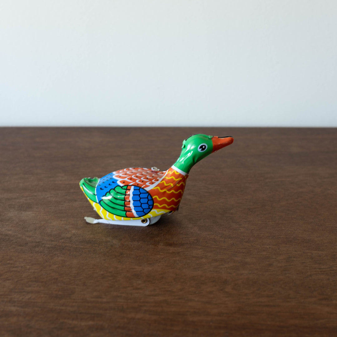 Retro Tin Mallard Duck Toy
