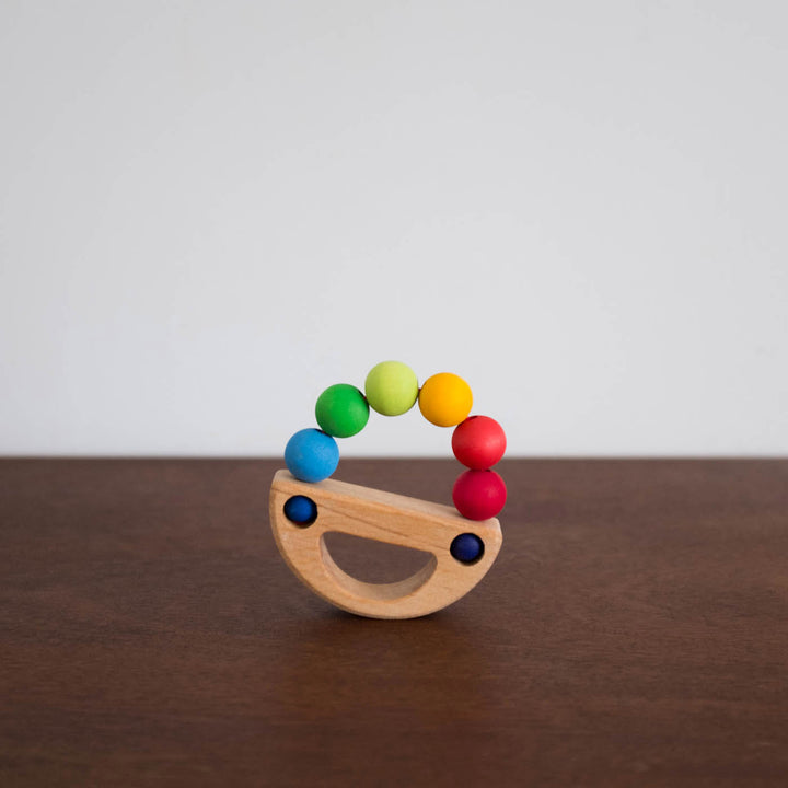 NEW Wooden Grasping Toy- Rainbow Boat