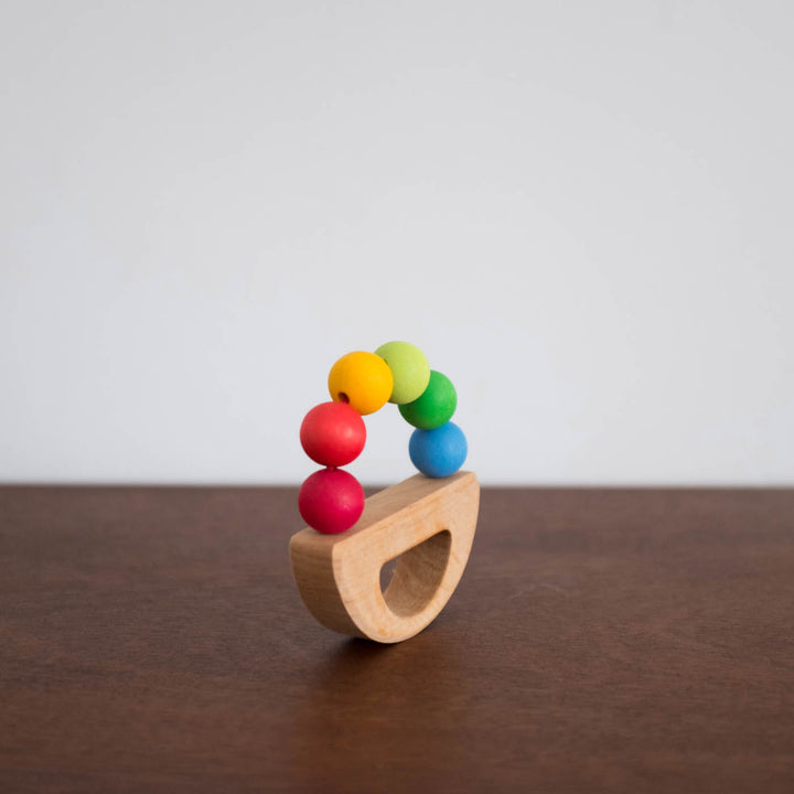 NEW Wooden Grasping Toy- Rainbow Boat