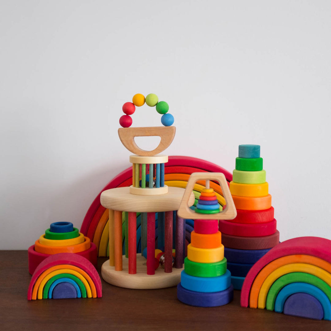 NEW Wooden Rainbow Small-Multi Color
