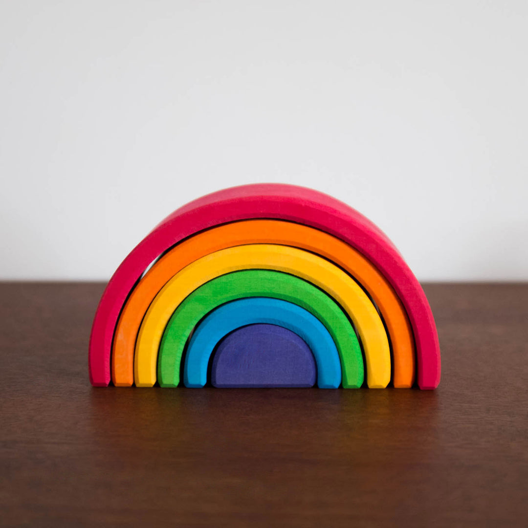 NEW Wooden Rainbow Medium-Multi Color