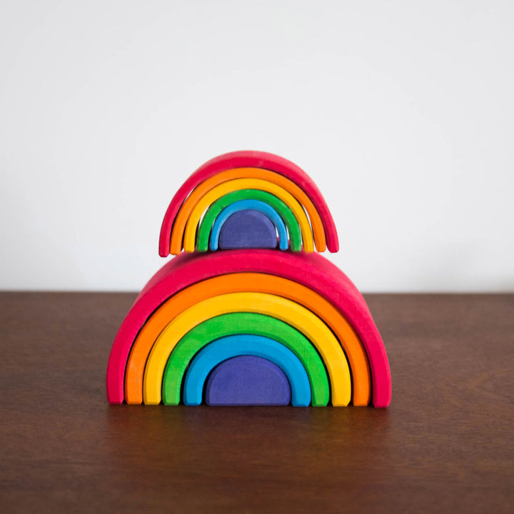 NEW Wooden Rainbow Medium-Multi Color