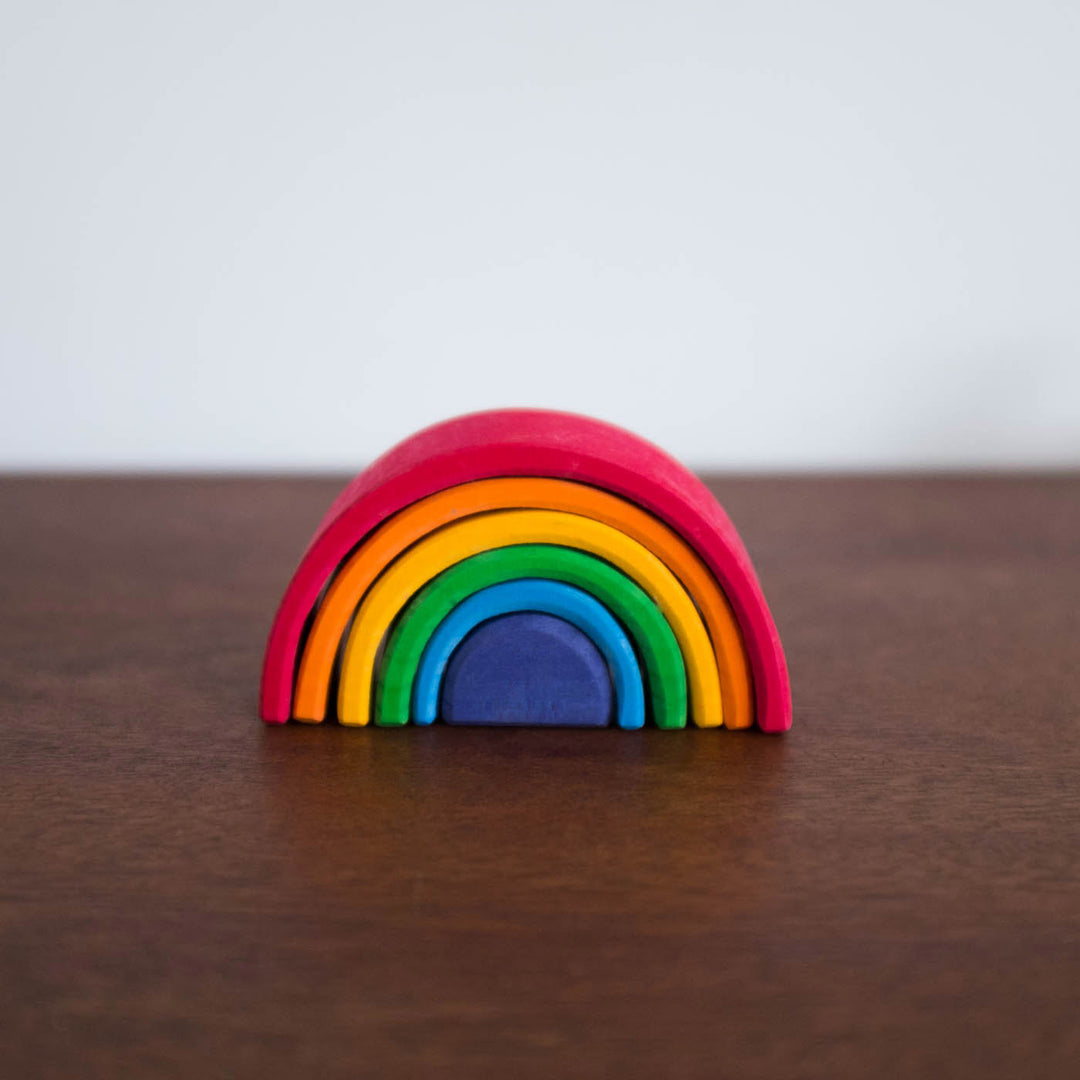 NEW Wooden Rainbow Small-Multi Color