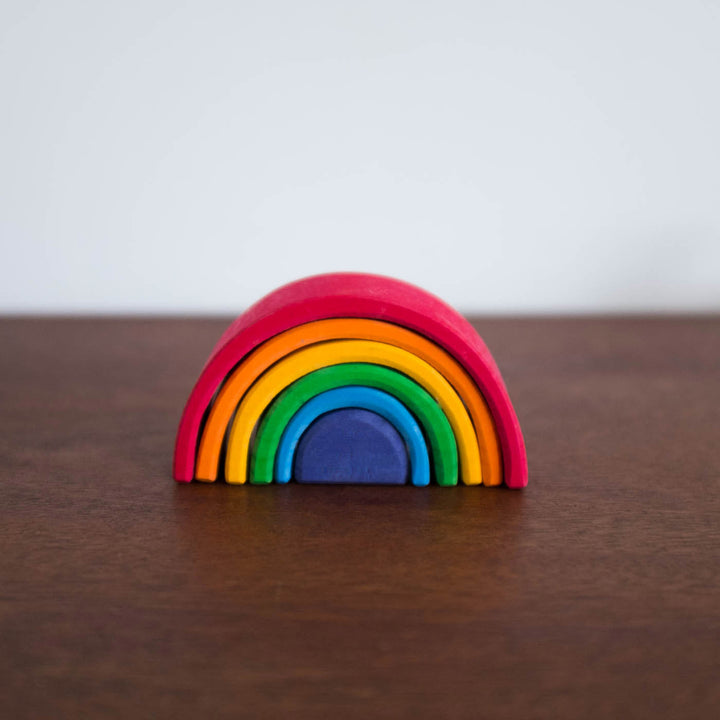 NEW Wooden Rainbow Small-Multi Color