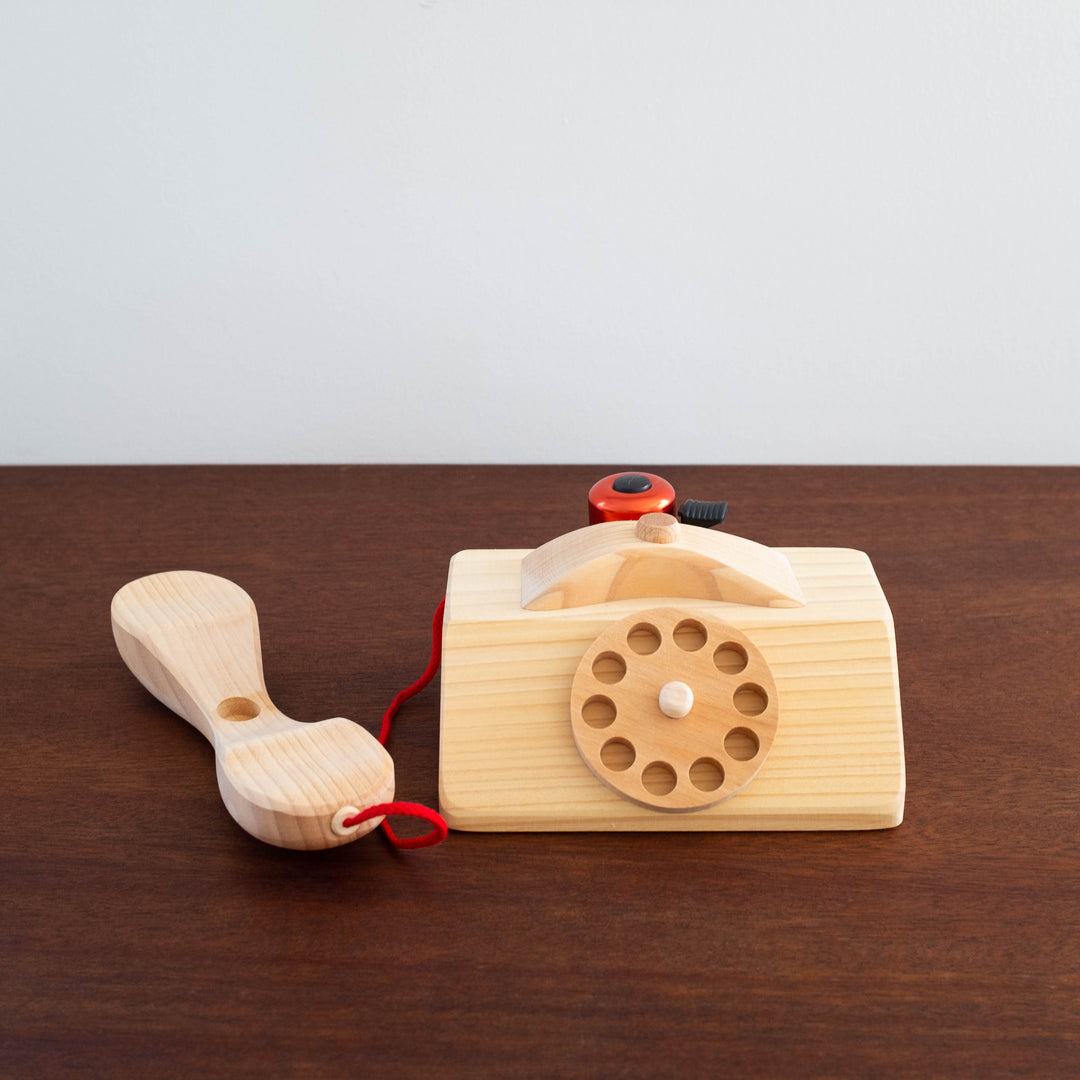 NEW Wooden Telephone Toy- No Bell