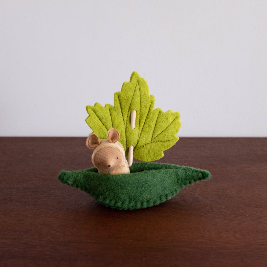NEW Wool Felt: Leaf Boat