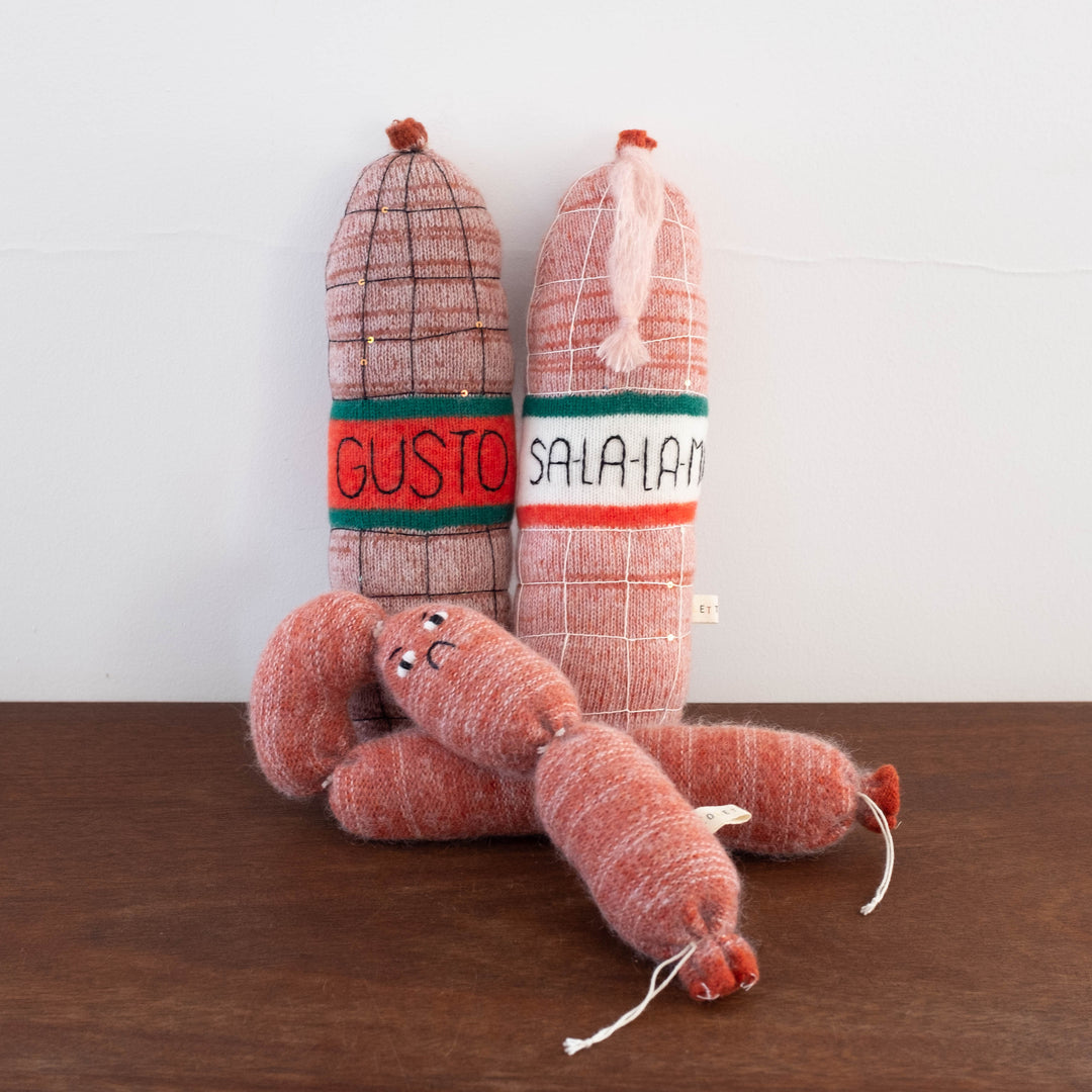 NEW Charcuterie "Salami"  Plush Lambswool and Mohair Doll