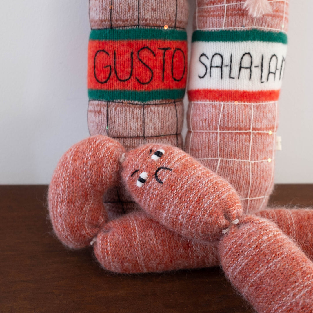NEW Charcuterie "Salami"  Plush Lambswool and Mohair Doll