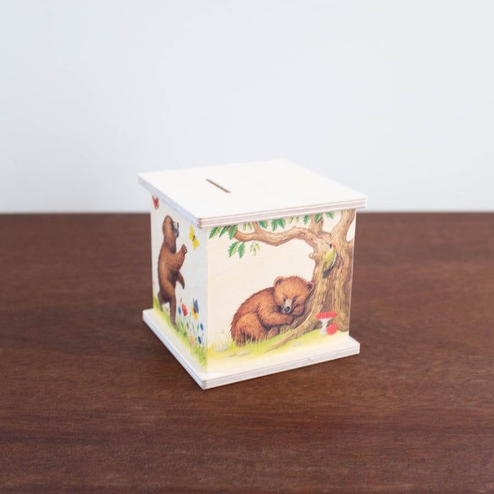 Wooden Coin Bank - Bears