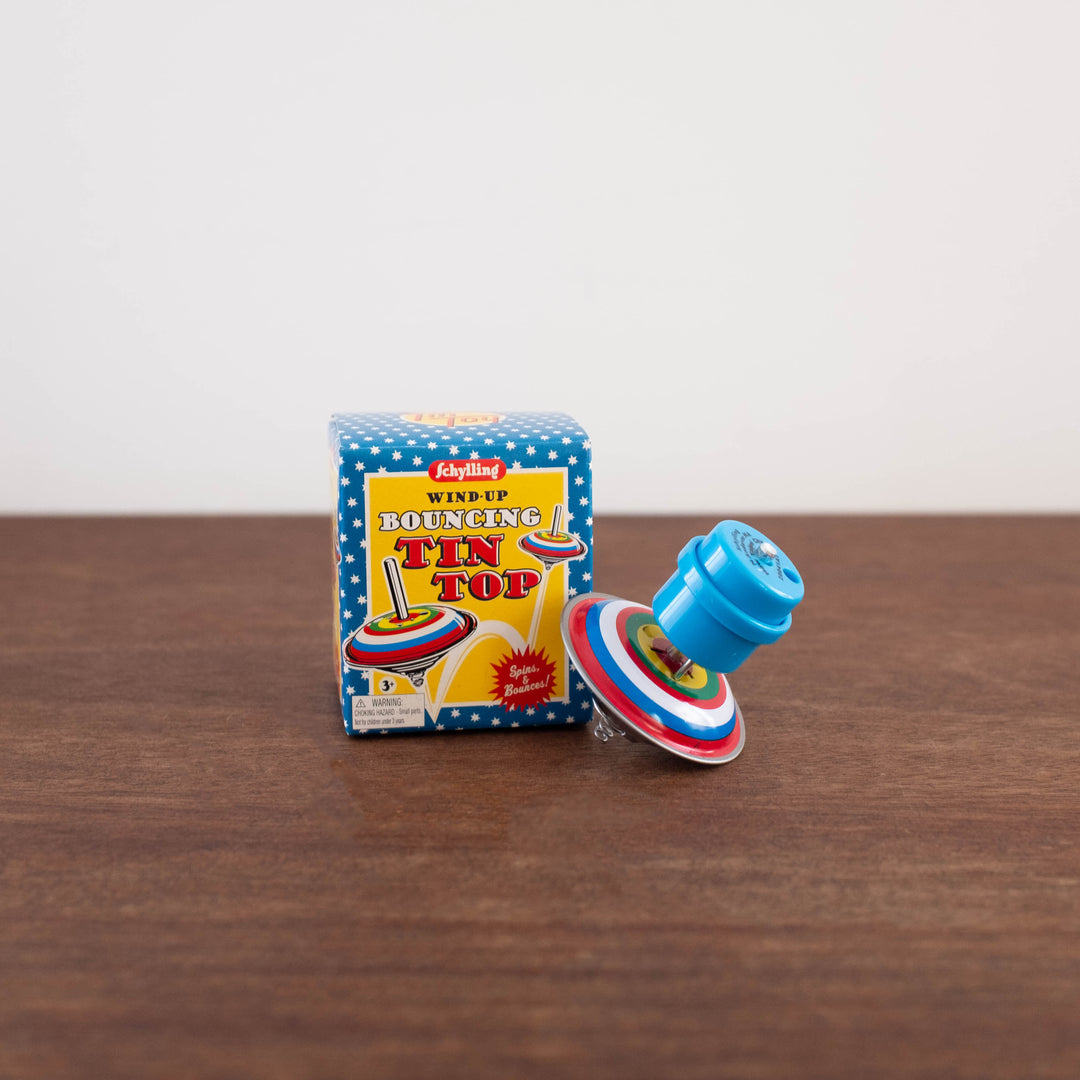 NEW Bouncing Tin Top Toy