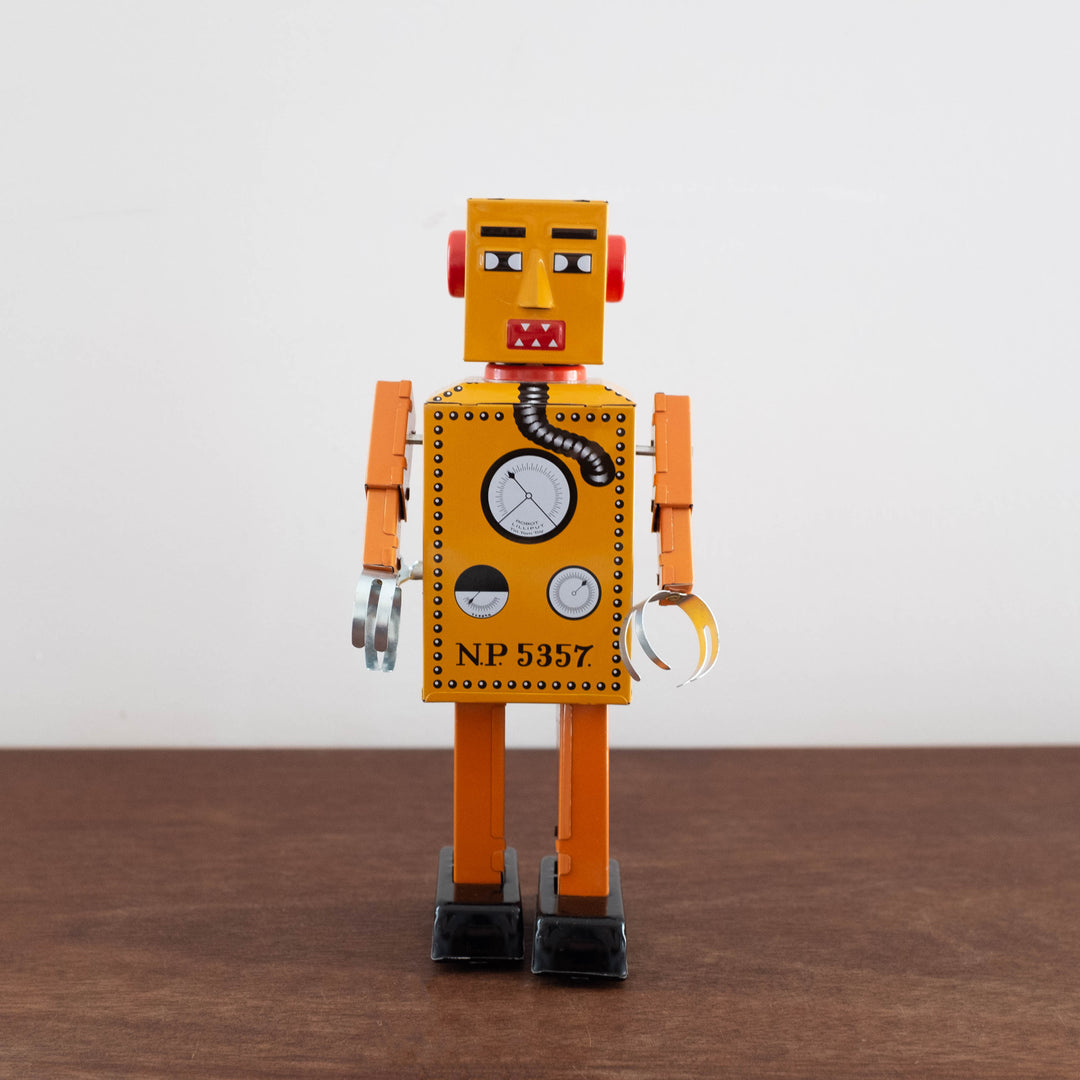 NEW Tin Robot Collectible- Lilliput Orange Large
