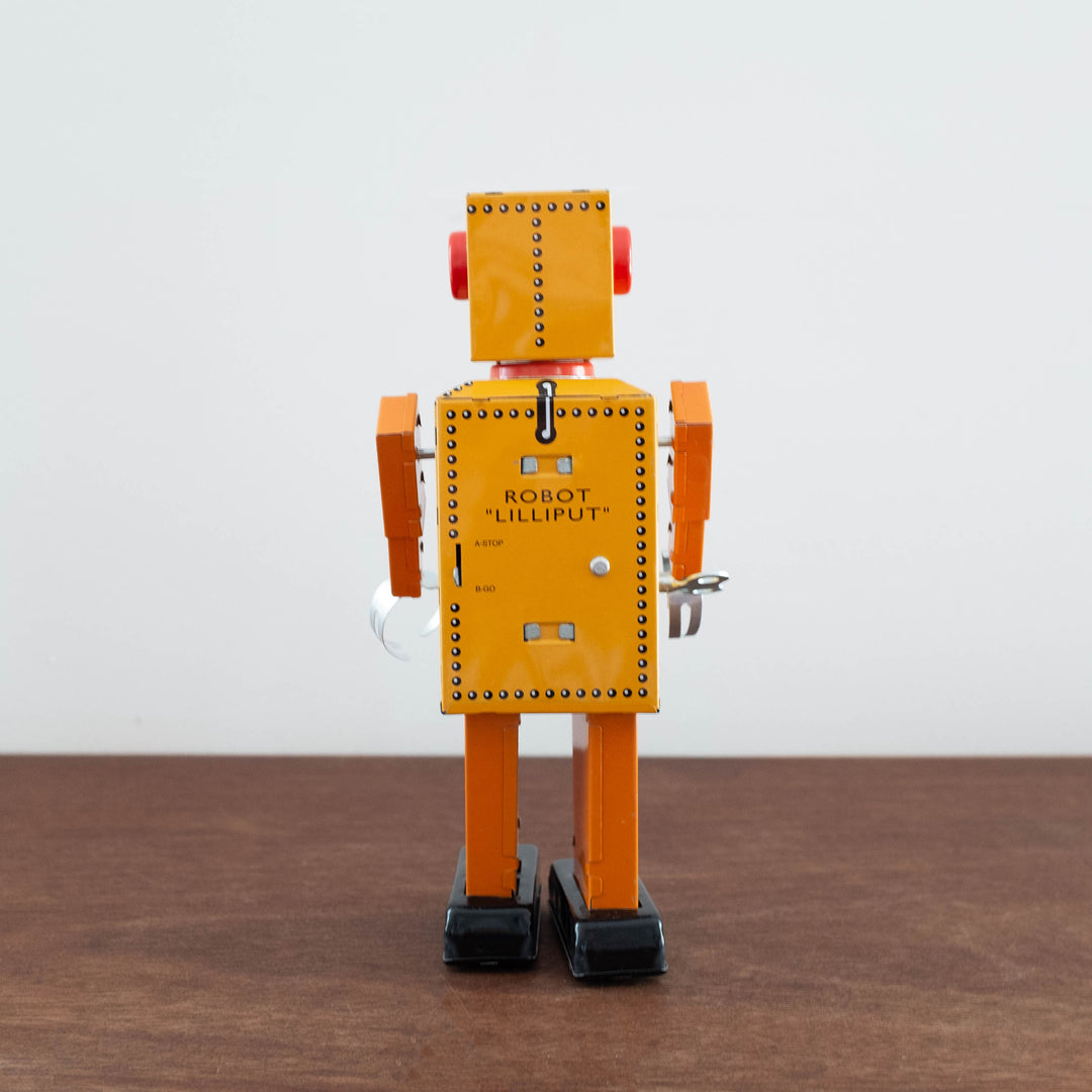 NEW Tin Robot Collectible- Lilliput Orange Large
