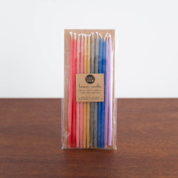 Tall Assorted Rainbow Beeswax Candles