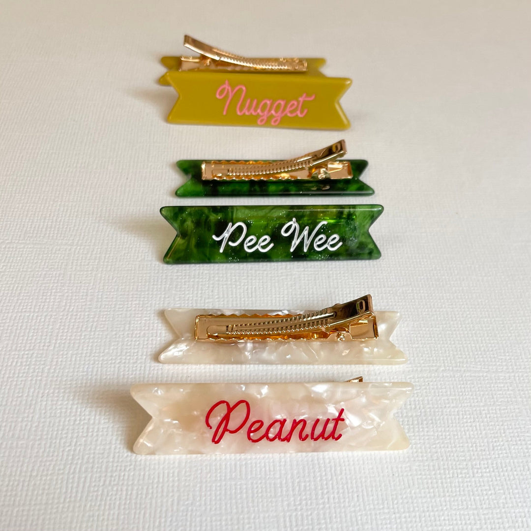 Retro Resin Hair Clips- Pee Wee