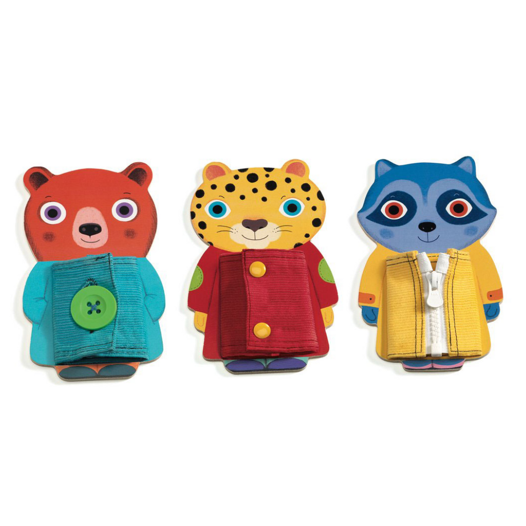 Wooden Ziptou Button Zip Snap Toy