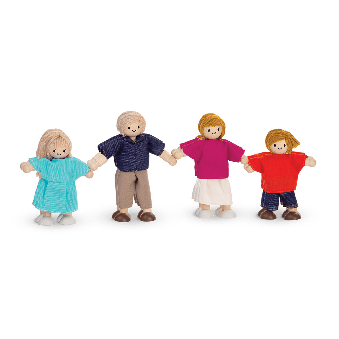 Wooden Doll Family Set- Caucasian
