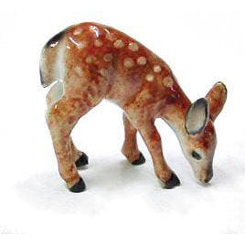 Porcelain Miniature Treasure Figurine- Deer Fawn