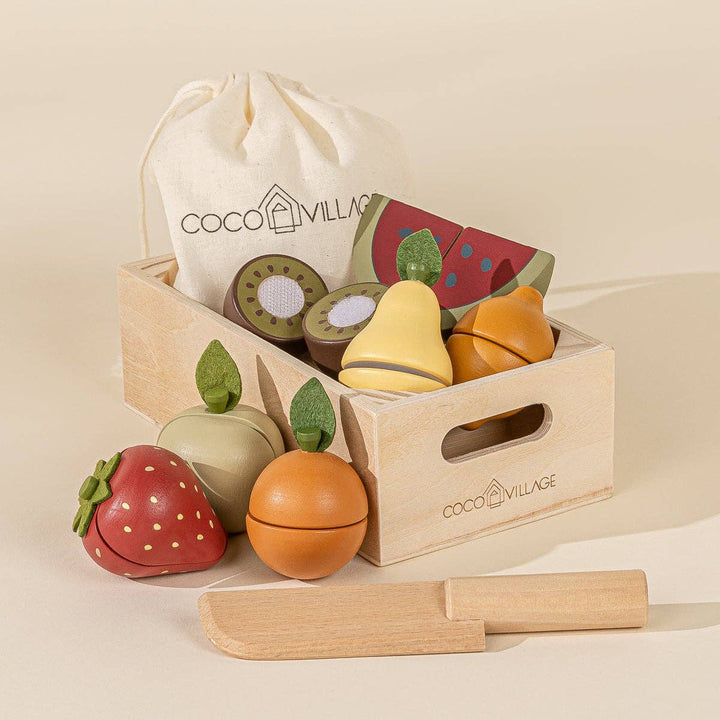 NEW Wooden Fruits Playset