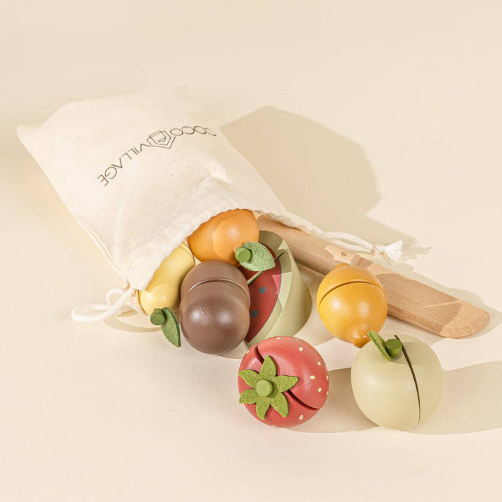 NEW Wooden Fruits Playset